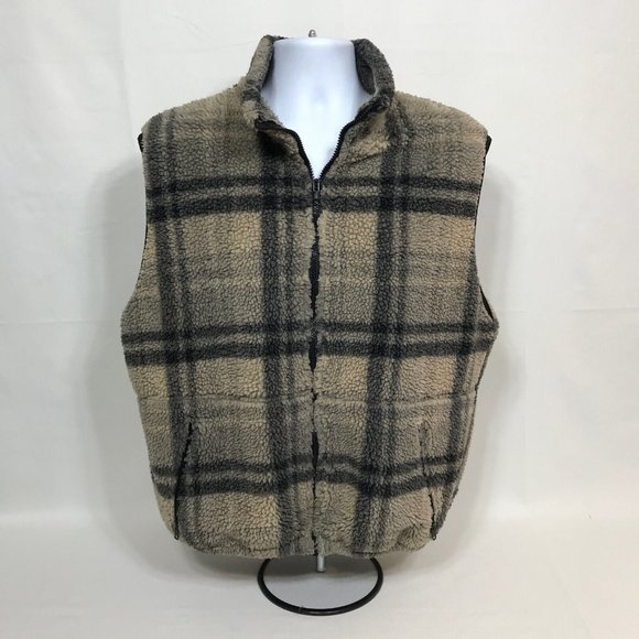 Vintage Timberline Deep Pile Fleece Vest Made in Colorado USA Mens Large - Picture 1 of 4
